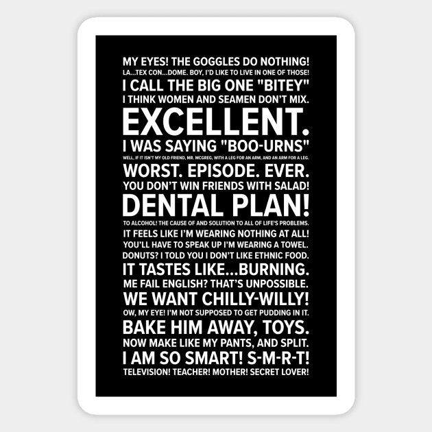 Simpsons Quotes Sticker by barberdesigniow